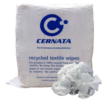White 100% Cotton Rich Sheeting Rags - Low Linting 10kg